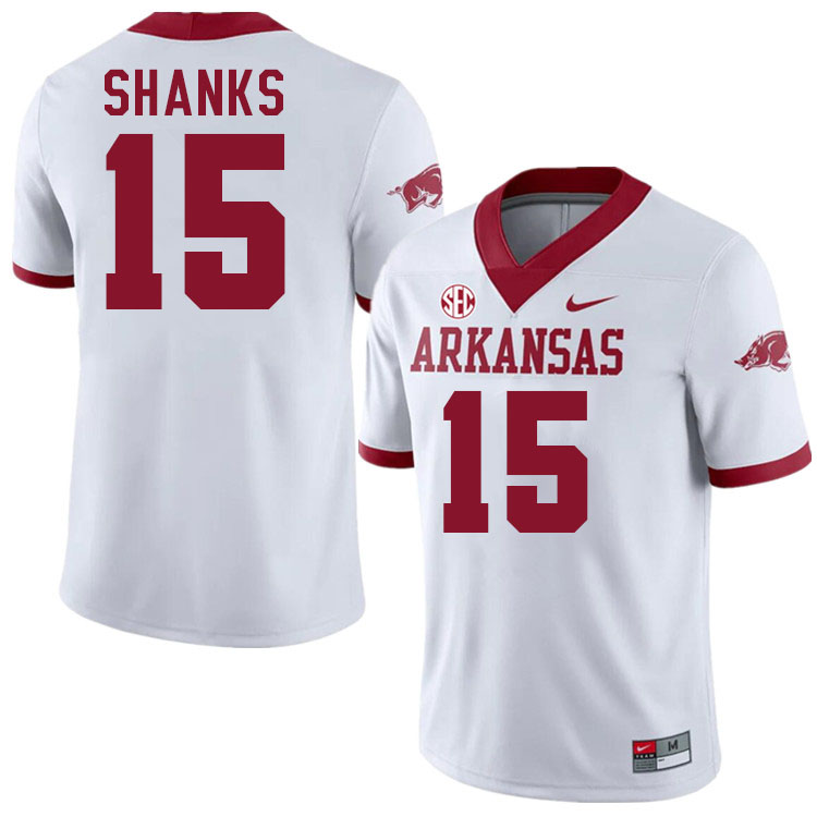 #15 Kam Shanks Arkansas Jersey,Arkansas Razorbacks College Football Jerseys Stitched-White  #15 Kam Shanks Arkansas Jersey,Arkansas Razorbacks College Football Jerseys Stitched-White